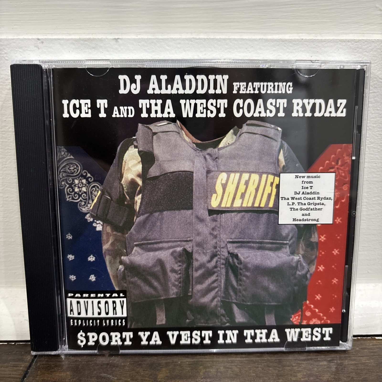 Ice-T and DJ Aladdin - Sport Ya Vest In Tha West CD Rare Rap Great Condition