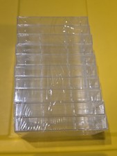 10 Cassette Tape Cases Classic Norelco Style Boxes Crystal Clear & Durable picture