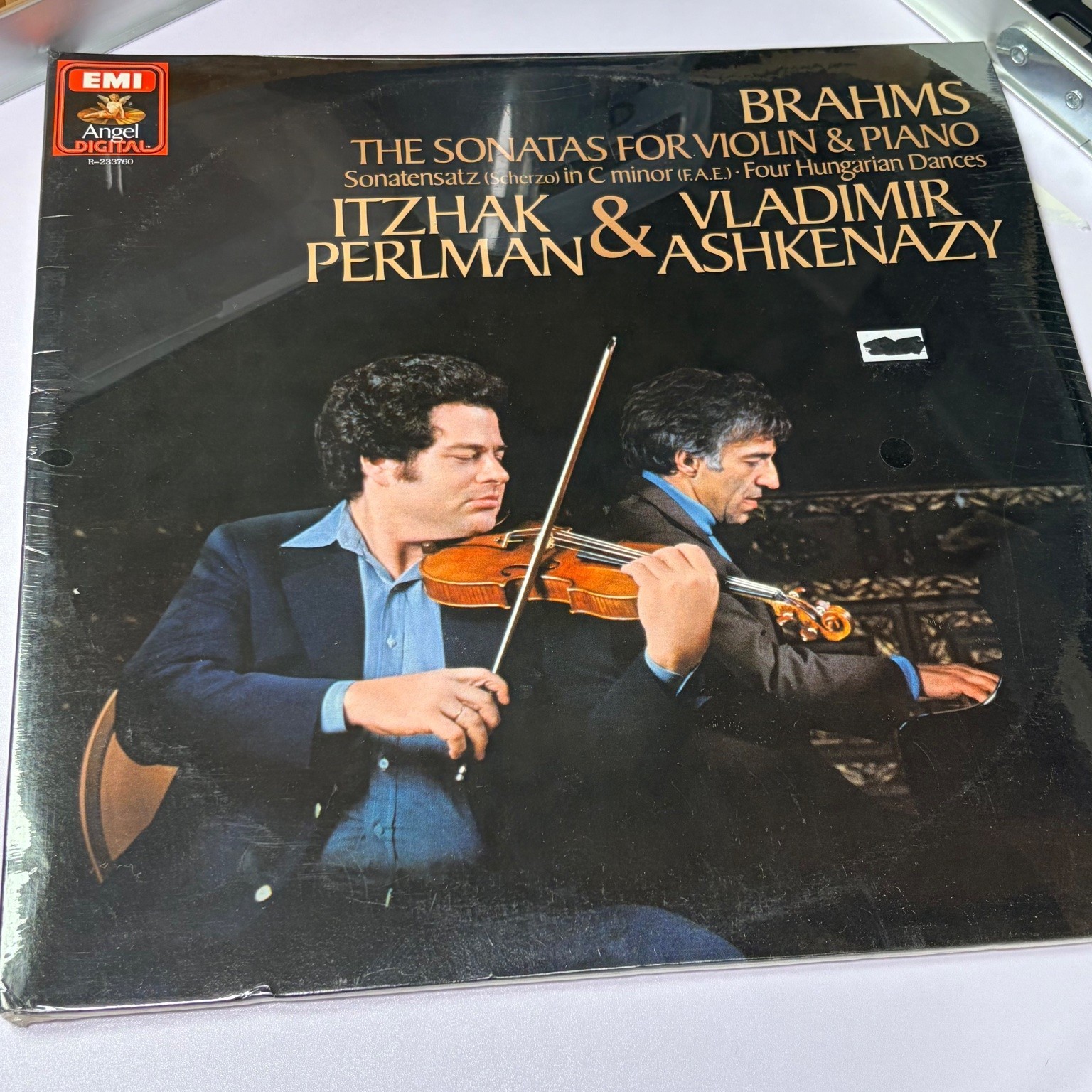 Perlman Ashkenazy – Brahms Violin Piano Sonatas 2LP 1985 EMI Angel Classical 33