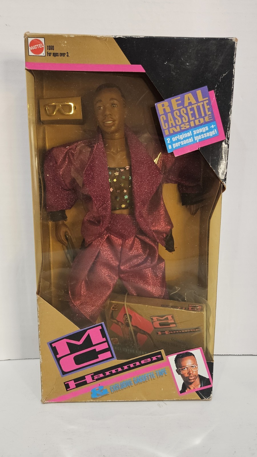 Vintage 1991 Mattel MC Hammer  Doll with Cassette Tape ~ NRFB ~ New Sealed