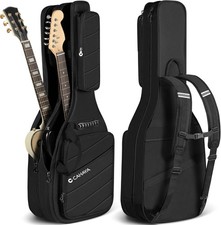 CAHAYA Dual Electric Guitar Gig Bag - Padded for 2 Guitars, Fits ST, TELE &... picture