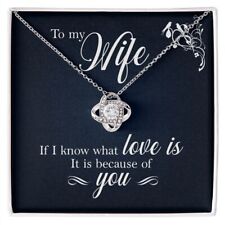 I Know What Love Is Now Love Knot Necklace | To Wife picture