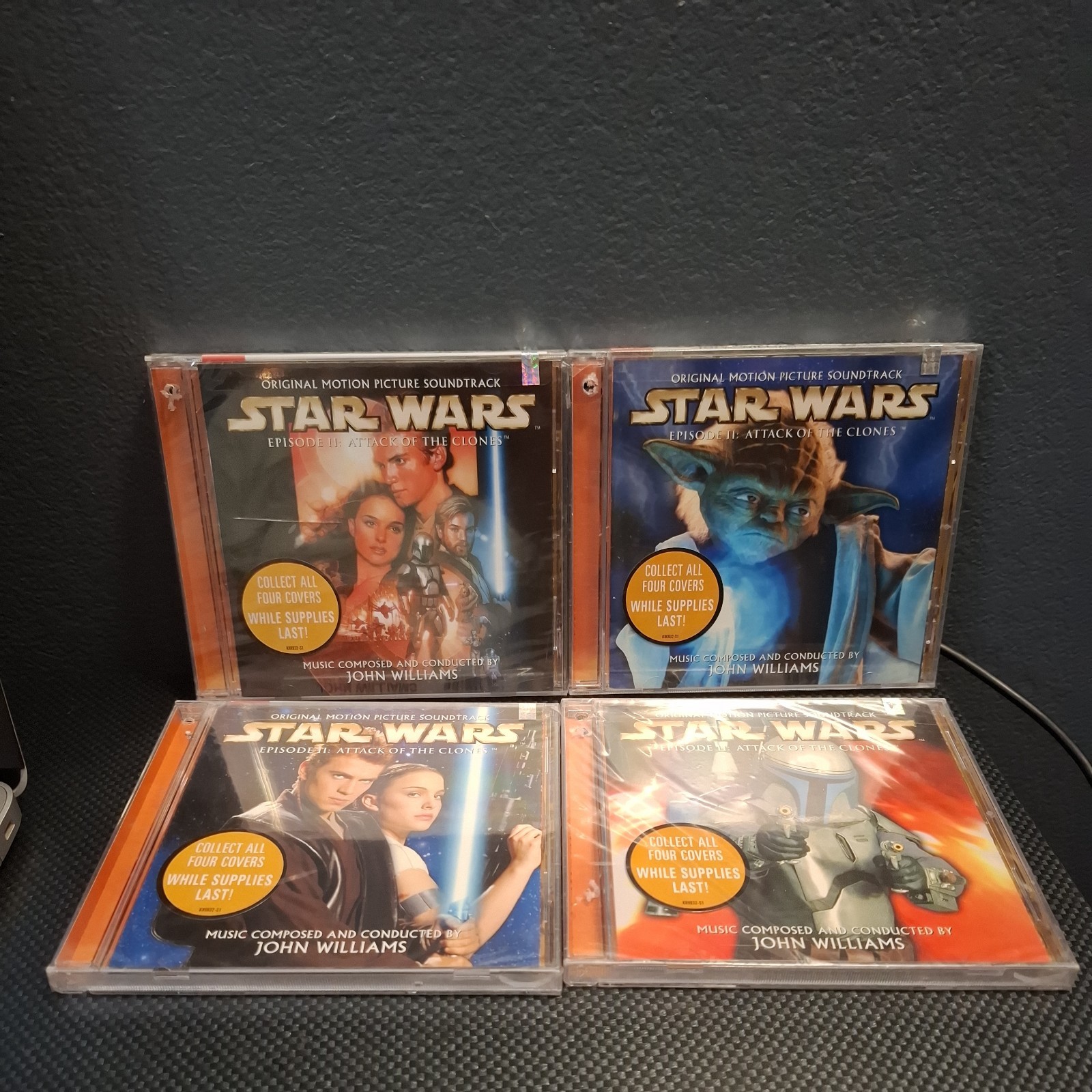 Star Wars CDs Episode II Attack Of The Clones All 4 Cover Arts