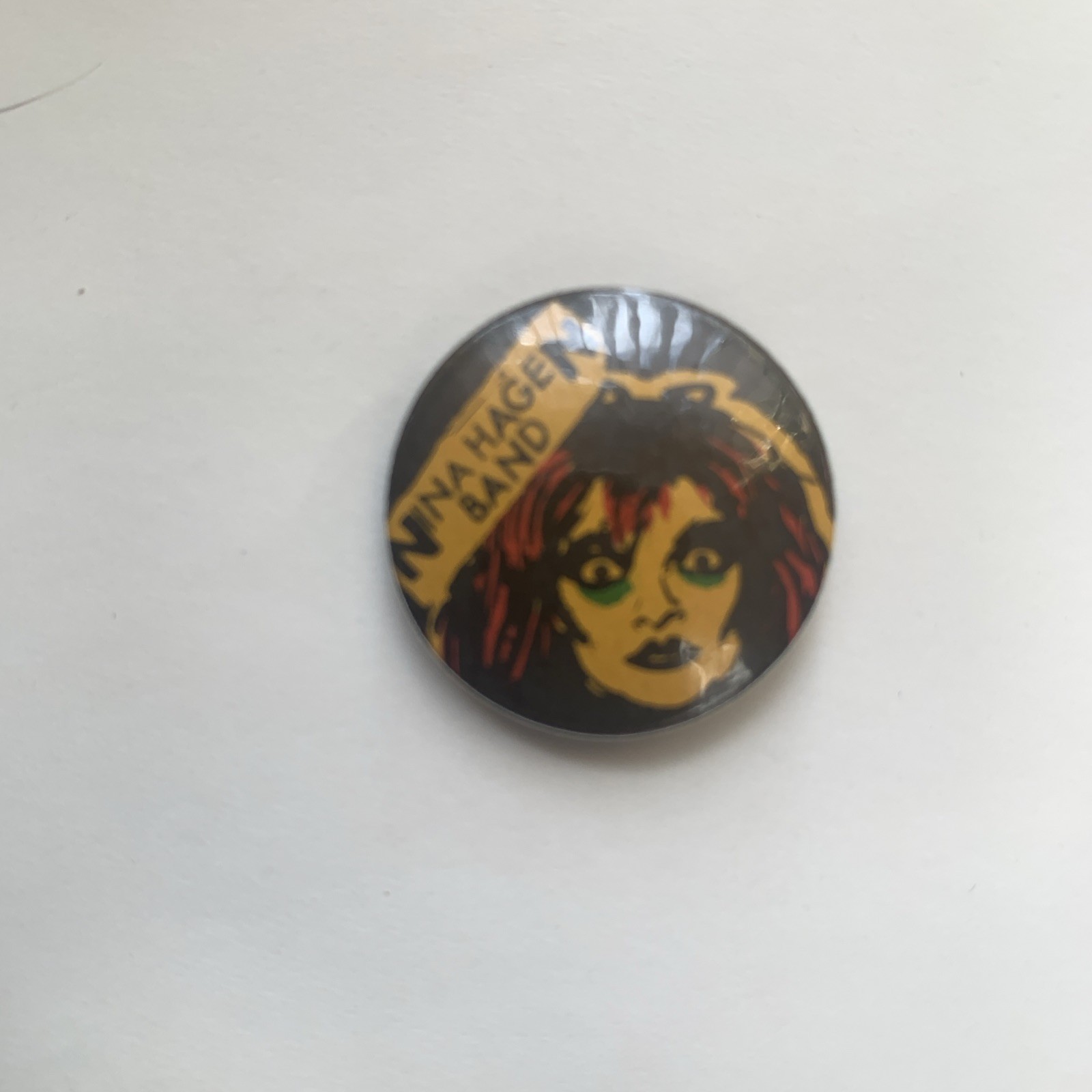 Vtg Late 70s Nina Hagen Band Unbehagen Album 1979 Pin Button Badge punk German 