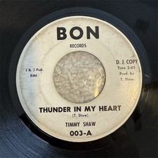 Rare Northern Soul 45 Timmy Shaw Thunder In My Heart  / No More BON Records picture