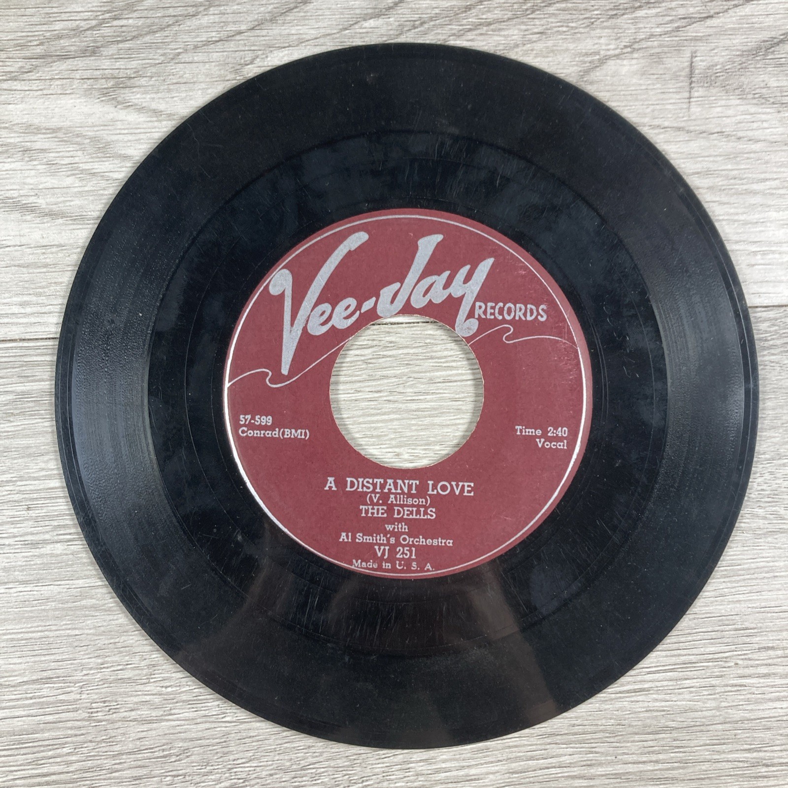 The Dells A Distant Love/ O-Bop She-Bop Cubbop Chebop 1957 Northern Soul 45 RPM