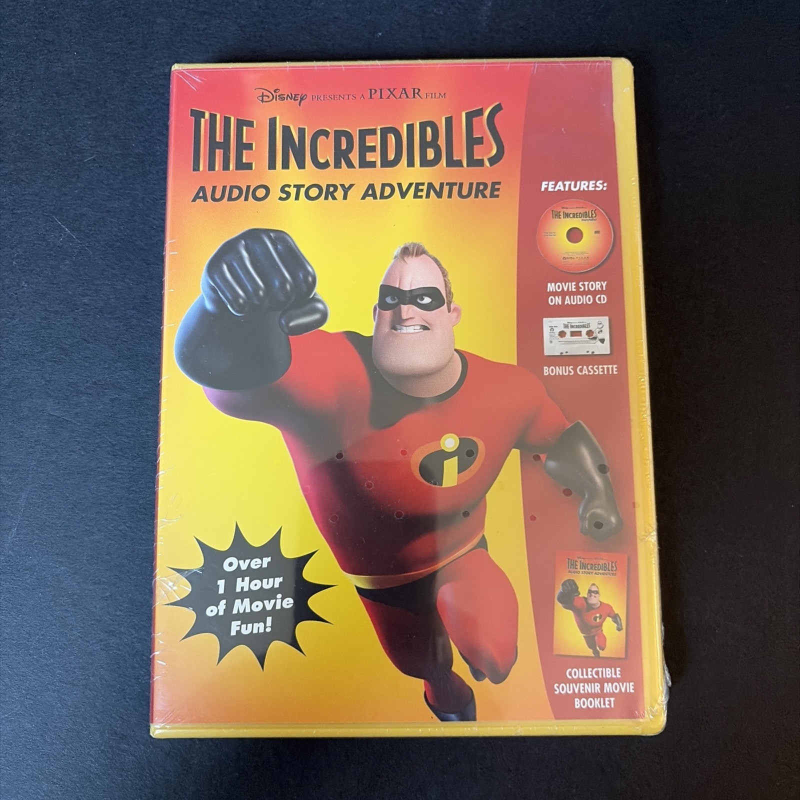 The Incredibles Audio Story Adventure Music Walt Disney Cassette + CD E