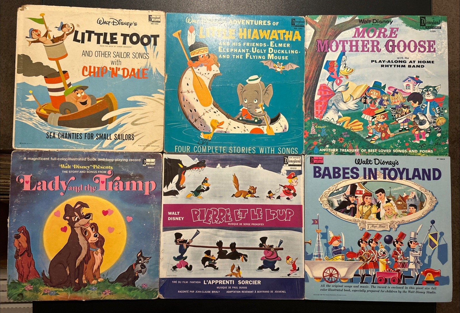 Disneyland Records 6 LP Disney Record Lot W/ Sealed French Sorcerer’s Apprentice