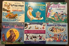 Disneyland Records 6 LP Disney Record Lot W/ Sealed French Sorcerer’s Apprentice picture