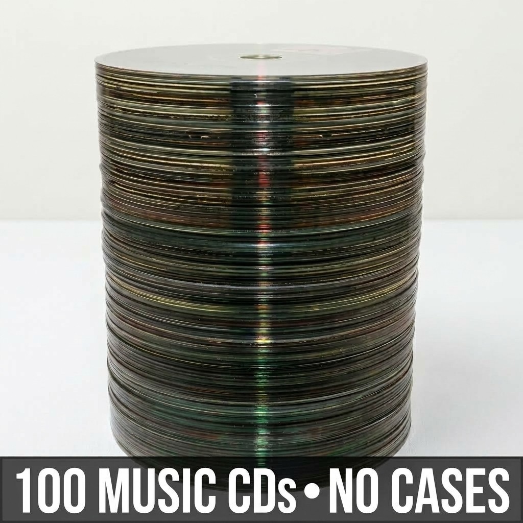 Lot of 100 Loose Music CDs Bulk Audio Album Discs Lot - Discs Only No Cases