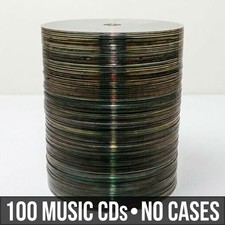 Lot of 100 Loose Music CDs Bulk Audio Album Discs Lot - Discs Only No Cases picture