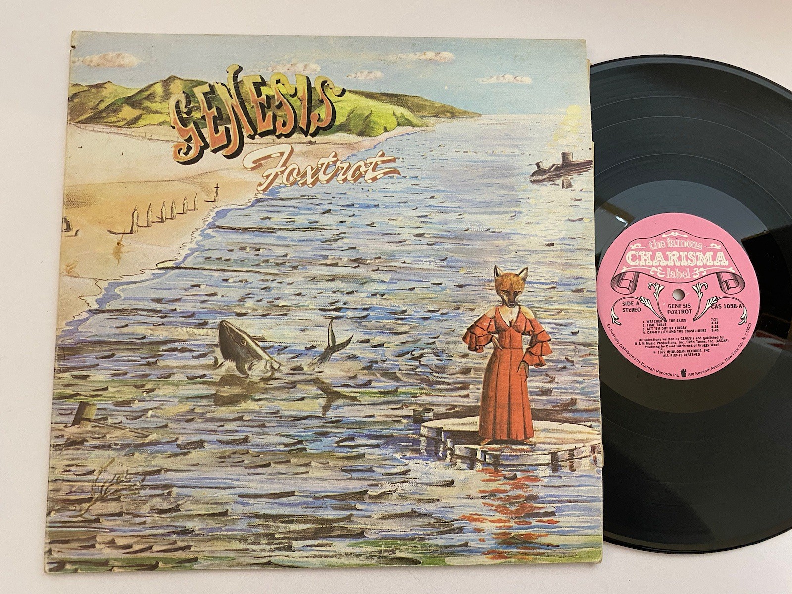 Genesis ~ Foxtrot Record LP Original 1972 Charisma Rock EX Vinyl CAS 1058
