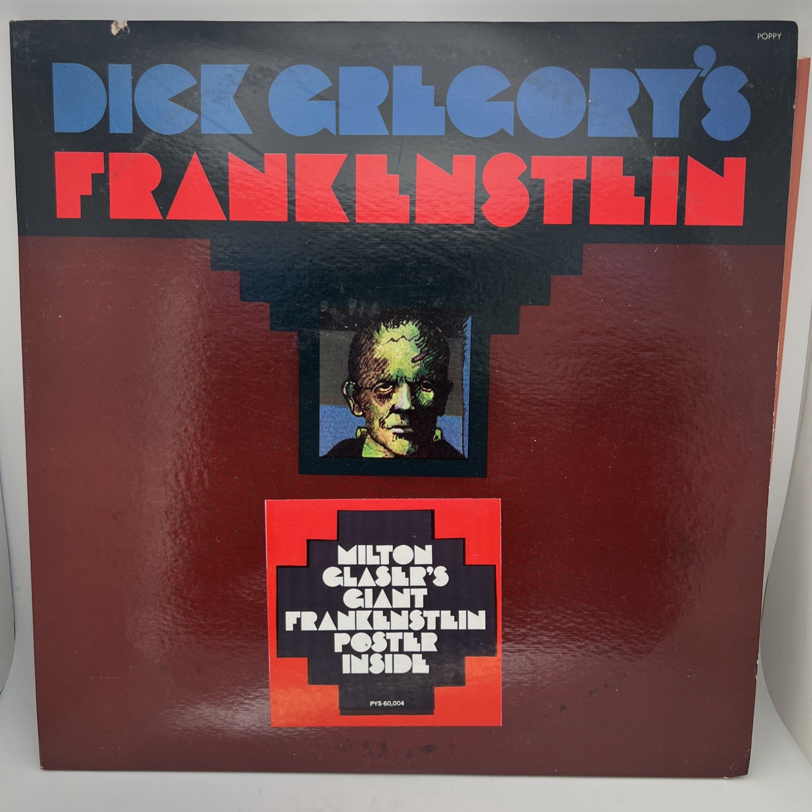 Dick Gregory’s Frankenstein LP Vinyl Record Milton Glaser Poster Inside Comedy