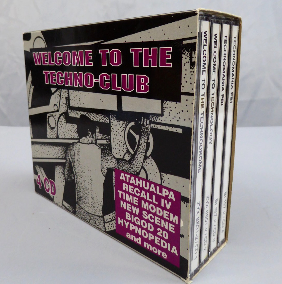 VARIOUS - Welcome To The Techno-Club (4CD Box Set/1995 ZYX 8801-2) 46 Tracks/EX+