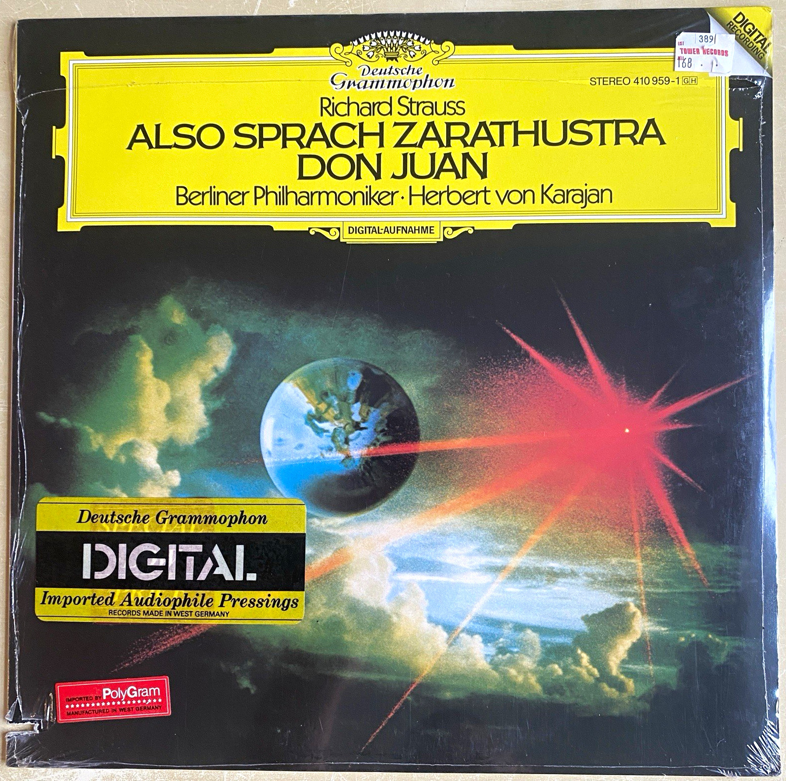 Strauss – Also sprach Zarathustra / Don Juan – Karajan – DG Stereo LP 410 959-1
