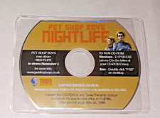 RARE Pet Shop Boys Nightlife Promo CD ROM 1999 Tower Records Vintage Collectible picture