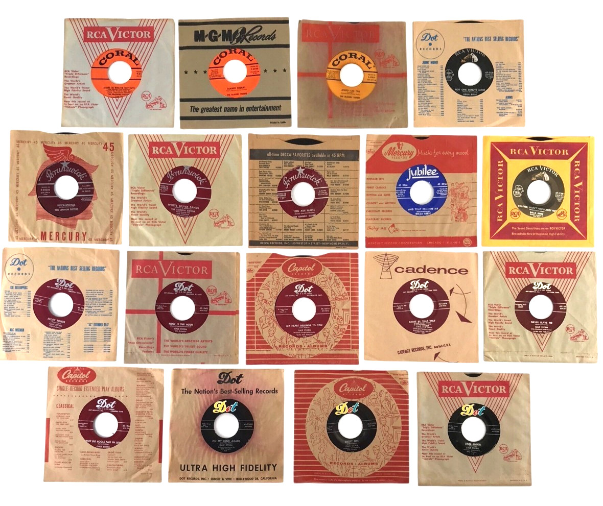 Record Lot 18 Vinyl 45s McGuire Lennon Sisters Gale Storm Della Reese 1950s