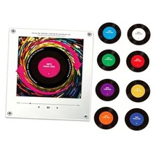 Retro Vinyl Record Refrigerator Magnet NFC Music Player | White picture