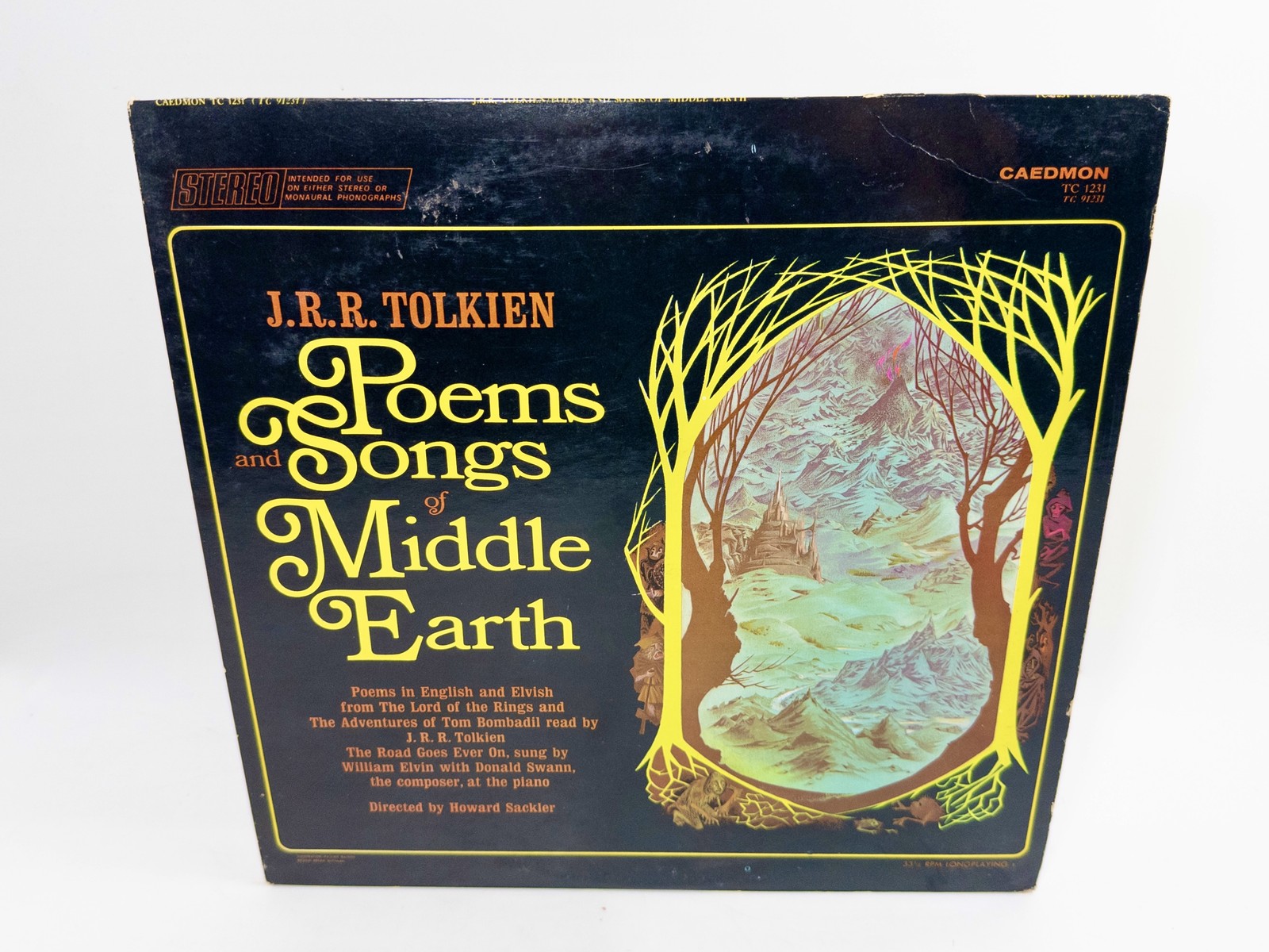 J.R.R. Tolkien Poems & Songs of Middle Earth LP Caedmon 1967 Rare Vinyl LP, VG+