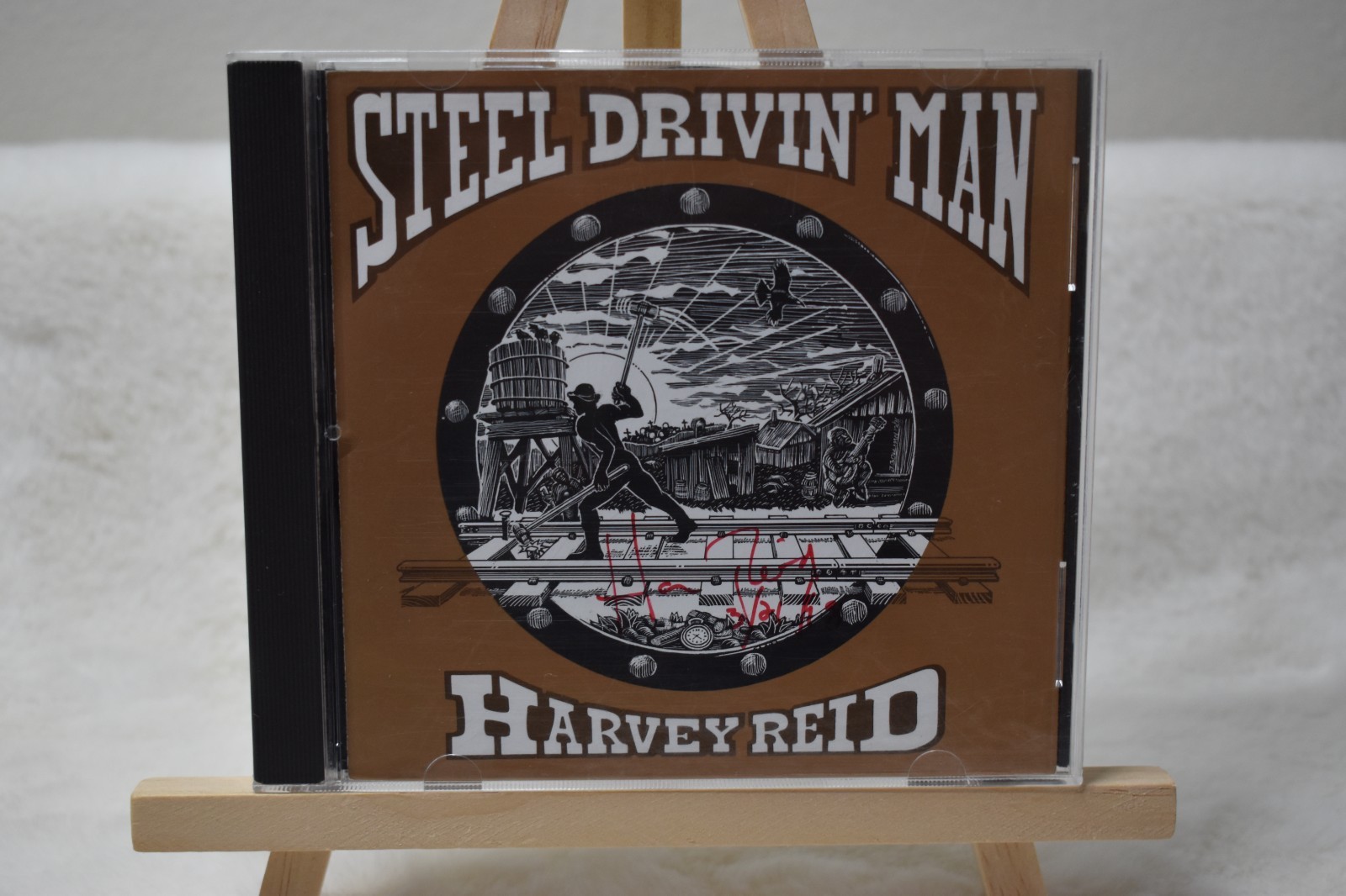 Harvey Reid, Steel Drivin Man, Woodpecker Records, 1991, Music CD, CD=NM