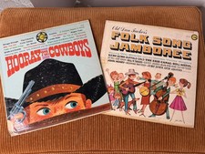 Cowboy Art LP Album Record Folk Jamboree Children Vintage Hat Boots Doodle   picture