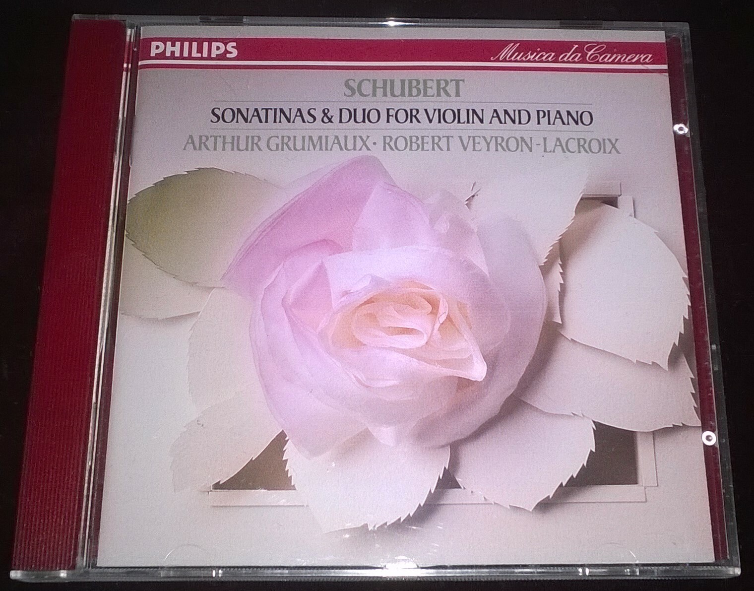 ARTHUR GRUMIAUX SCHUBERT VIOLIN SONATINAS DUO CD PHILIPS W-GERMANY FULL SILVER 