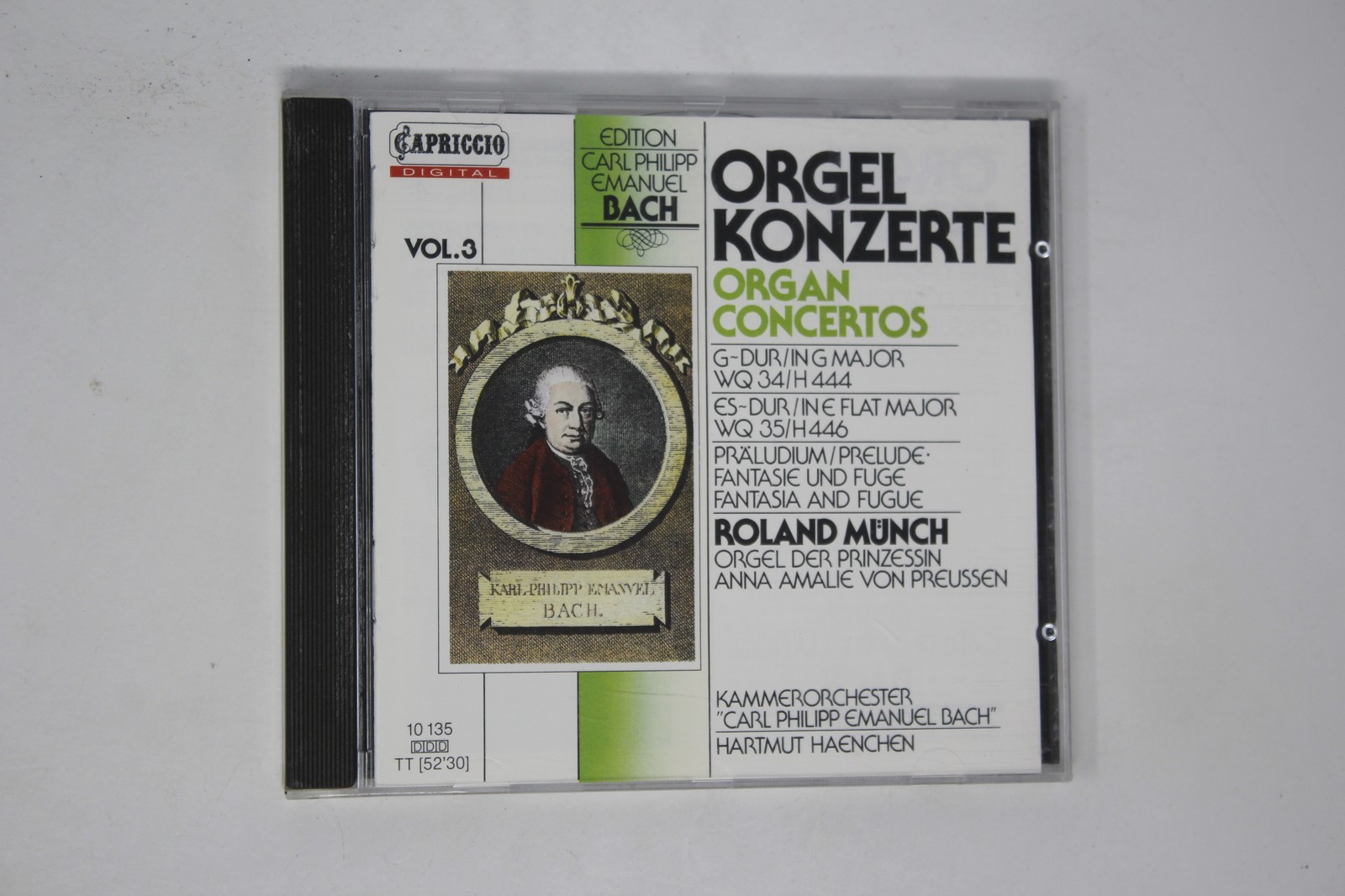 Carl Philipp Emanuel Bach Orgelkonzerte Vol.3 CD Roland Münch