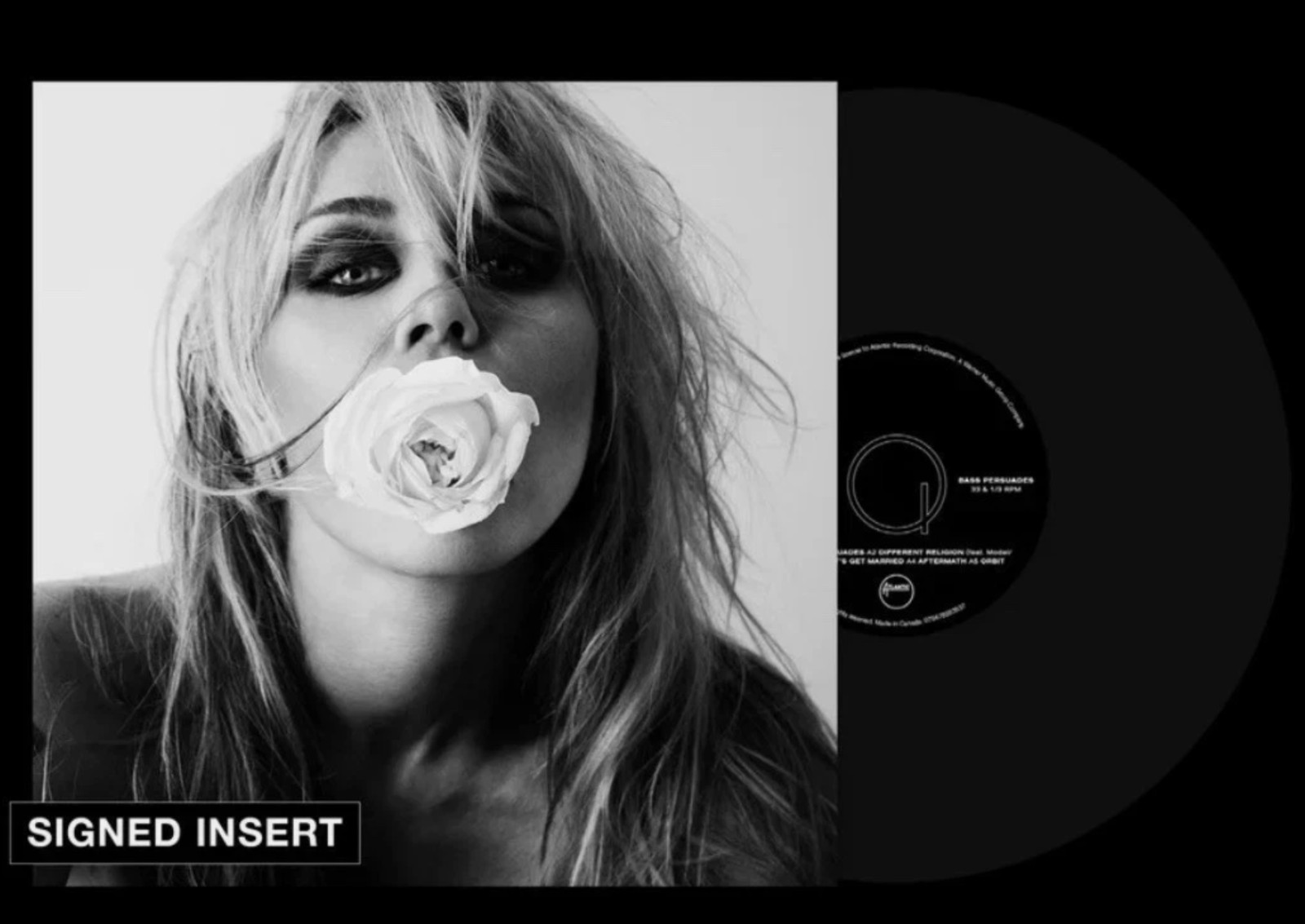 Miley Cyrus Bass Persuades Signed Black Vinyl LP Autographed PRESALE 9/18