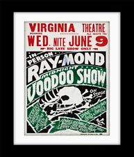 VOODOO SHOW Freak Show Circus Rock  Vintage style Framed Poster Print MADE IN UK picture