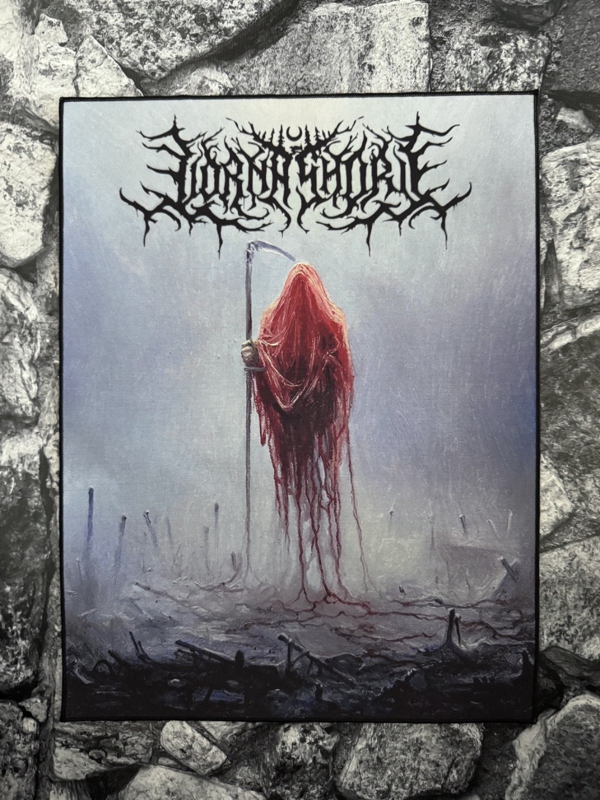 LARGE SEW ON PRINTED JACKET BACK PATCH ~ 11 x 14.5 INCHES ~ LORNA SHORE