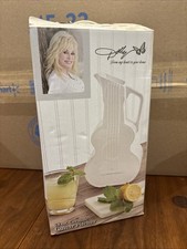 Dolly Parton Ceramic Pitcher 78 oz. Guitar Shaped White Kitchen Decor 11.25