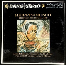 F3-36 HEIFETZ/MUNCH BOSTON SYMPHONY Mendelssohn Concerto In E ... RCA RED SEAL picture