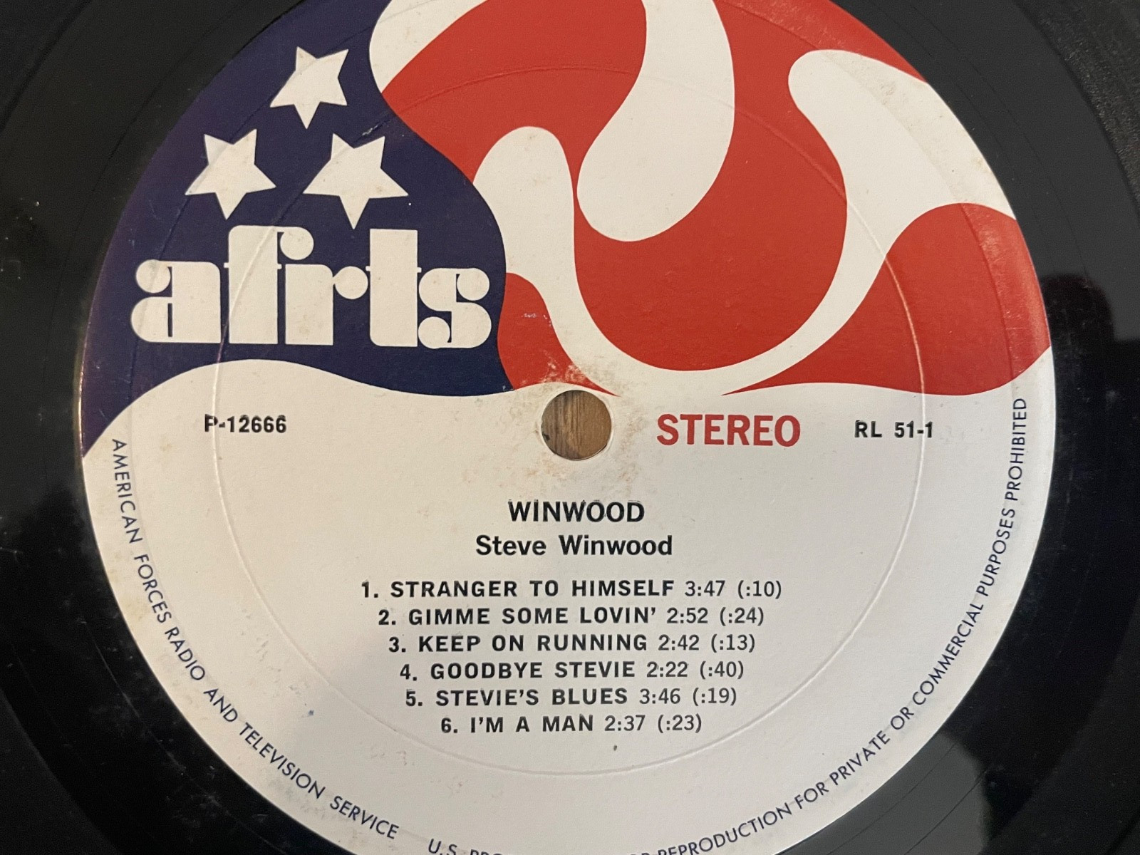 AFRTS Leo Kottke Mudlark/Steve Winwood LP RARE American Forces Radio