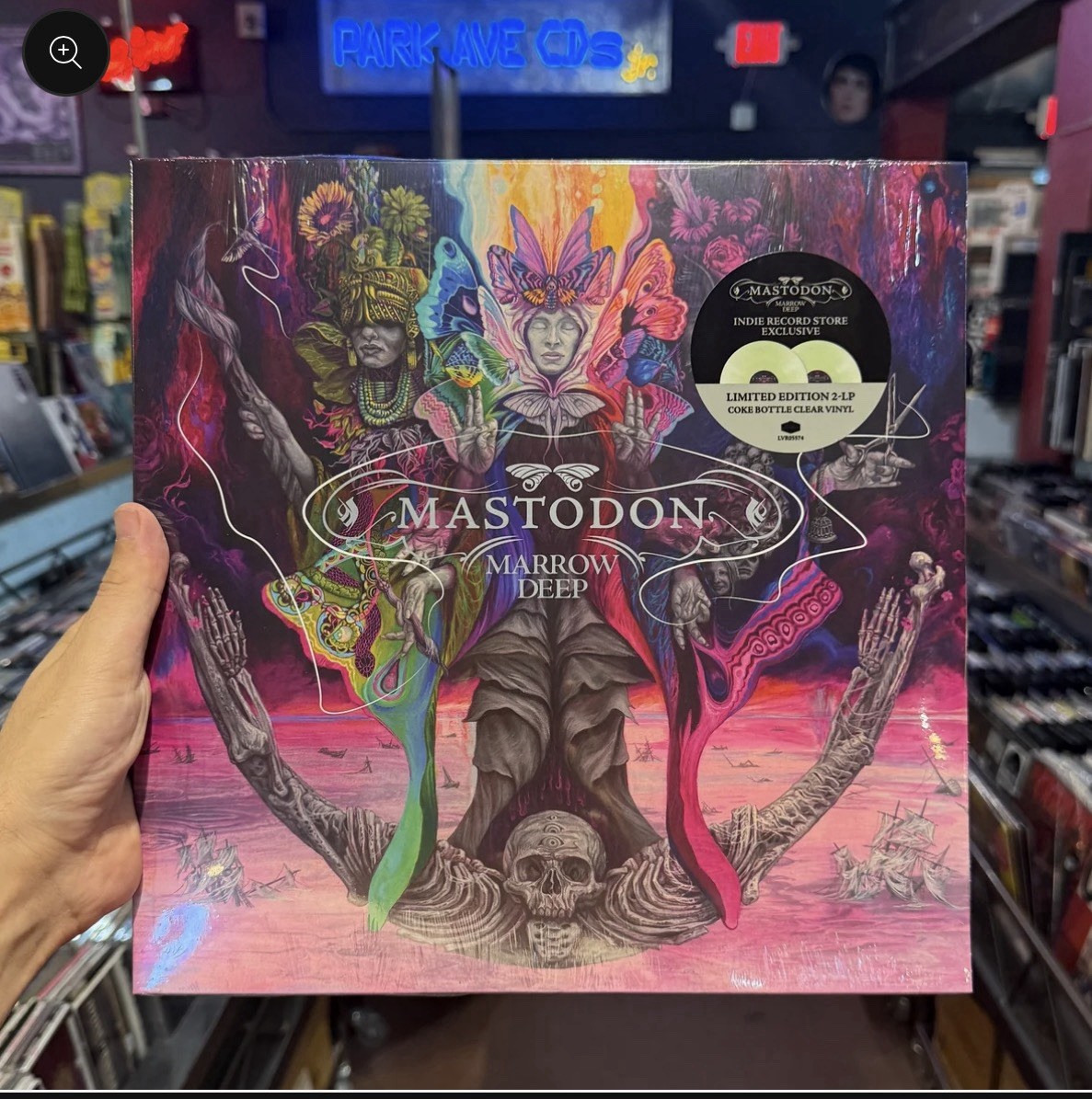PRESALE - Mastodon Marrow Indie Coke Bottle Clear Vinyl w/ Signed Poster