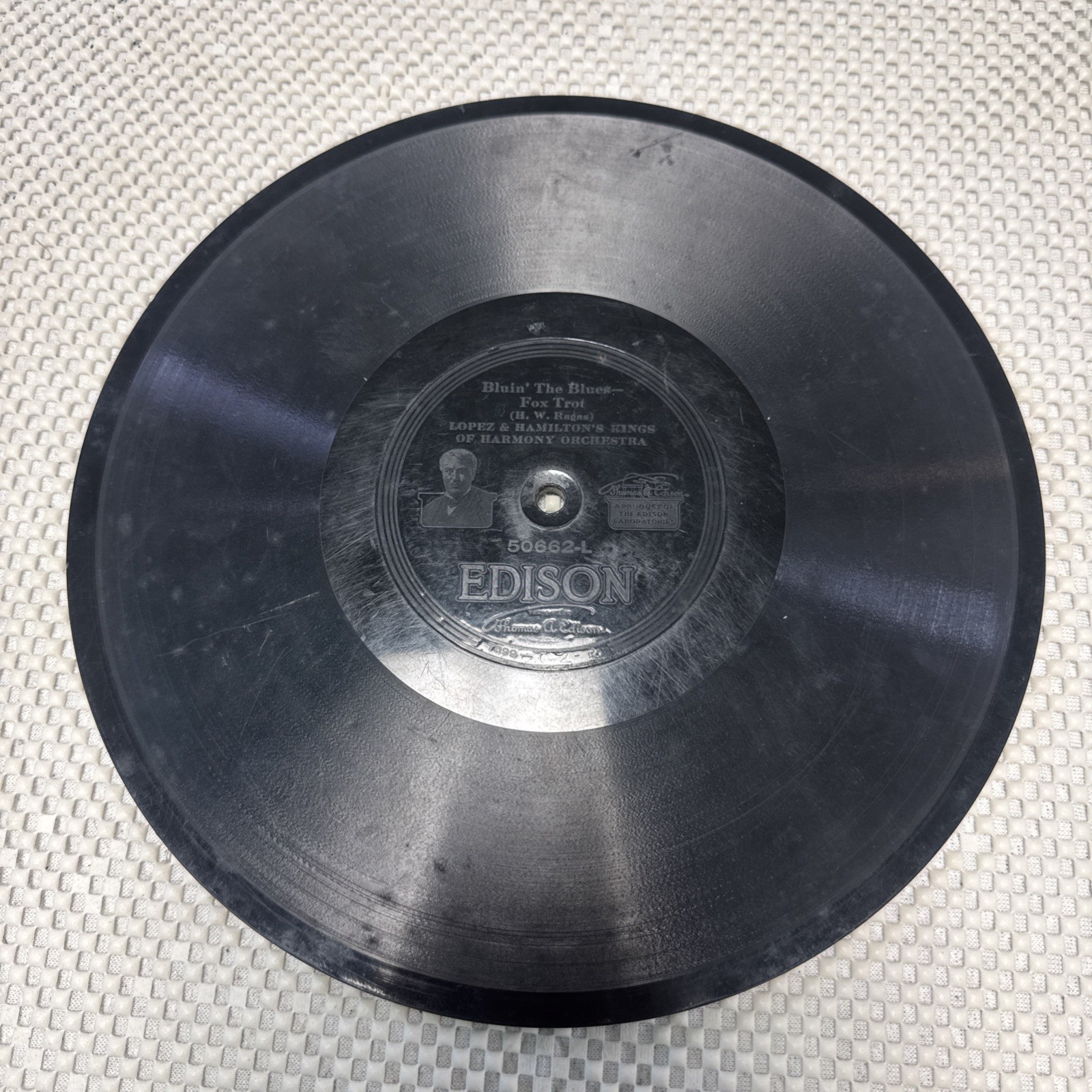 Vintage Thomas Edison Thick Record Lopez & Hamilton Fox Trot Baby Dreams 50662-L