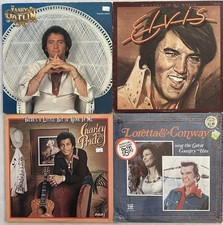 Country vinyl LP lot Loretta Lynn- Elvis Presley - Charley Pride - Conway Twitty picture