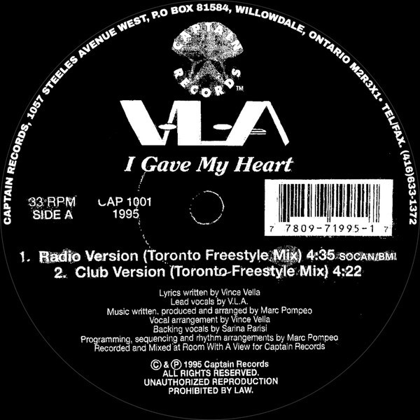 VLA - I Gave My Heart / We Won\'t Let Each Other Go (12\