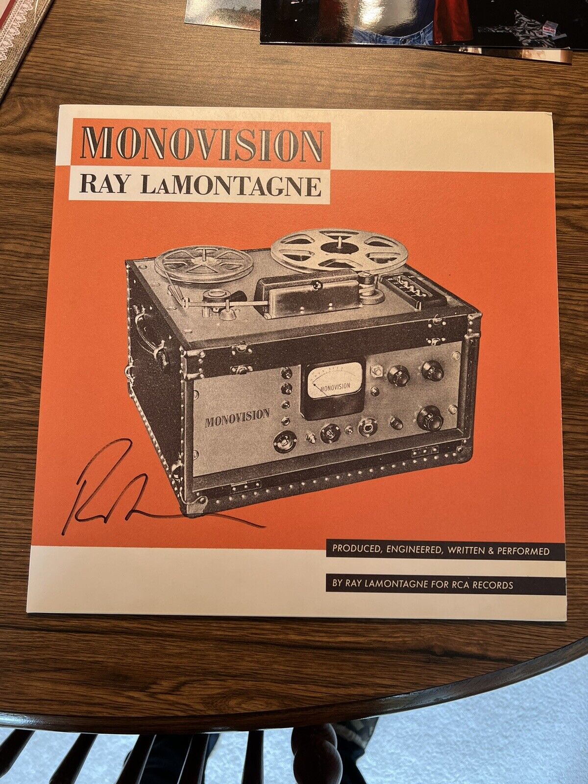 Ray LaMontagne - Monovision - Autographed Signed Vinyl Cover No Album