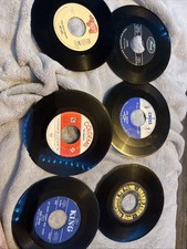 45 RPM Vinyl Record Singles Lot of 30, Assorted Genres picture