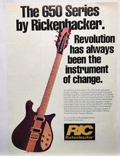 1997 Rickenbacker Guitar 650 Series Rock Original Print Ad 90's picture