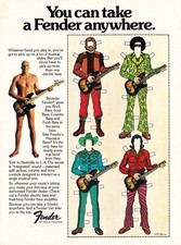 FENDER PRECISION BASS GUITAR~1977 PROMO PRINT MAGAZINE AD ADVERT POSTER PINUP picture