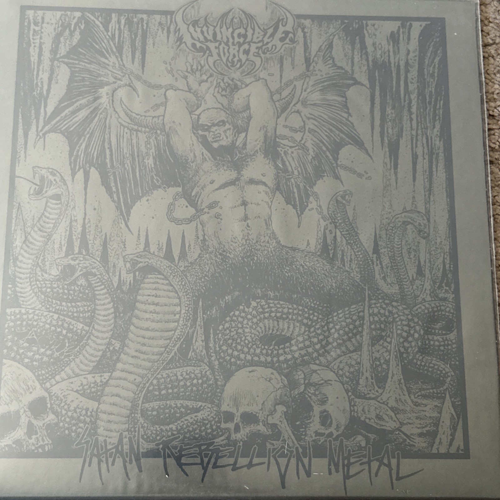 Invincible Force – Satan Rebelion Metal LP 2015 Dark Descent DDR123LP DDR1 NM/NM