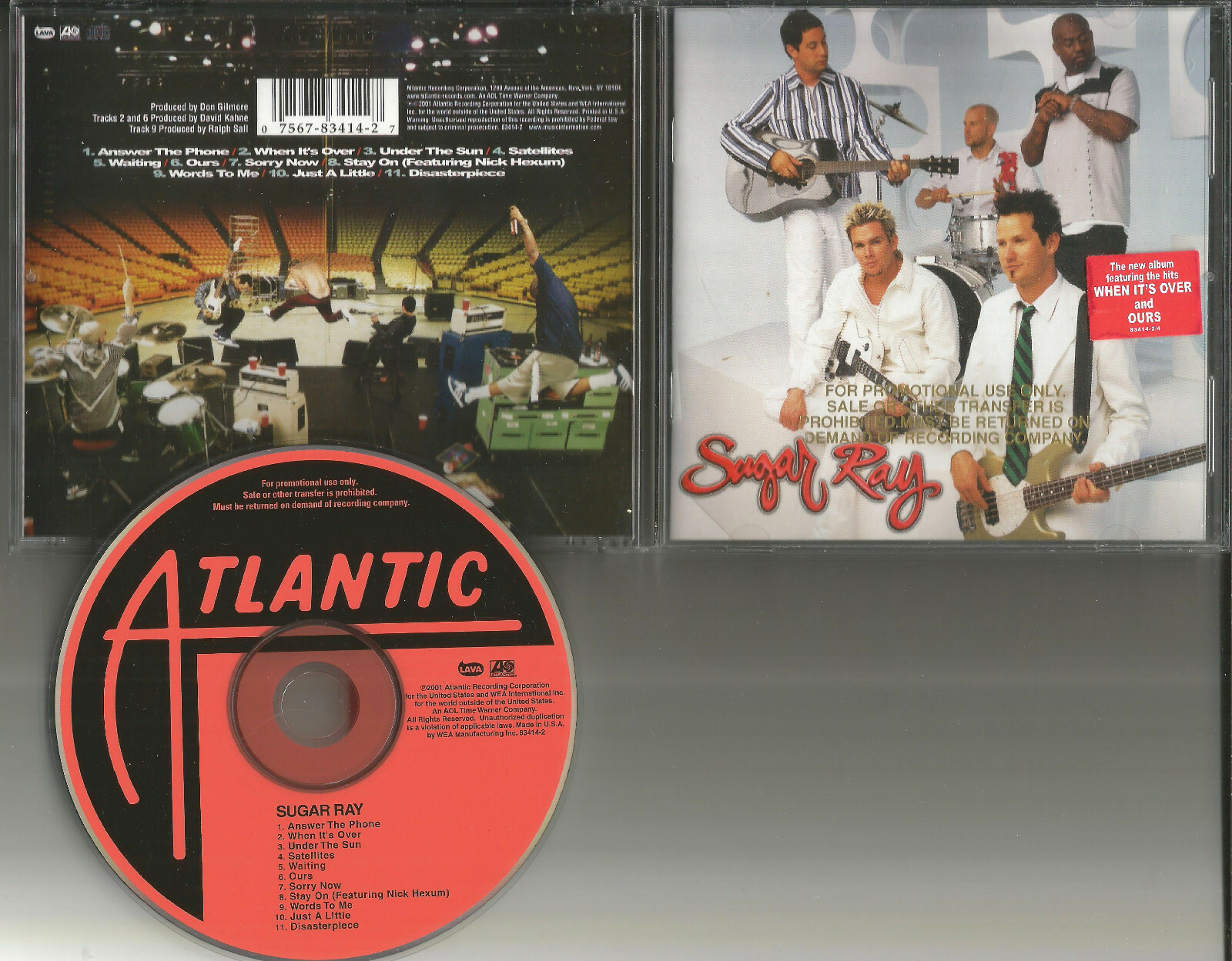 SUGAR RAY Self Titled 2001 Rare GOLD STAMP PROMO PRESSING CD w/ HYPE STICKER USA