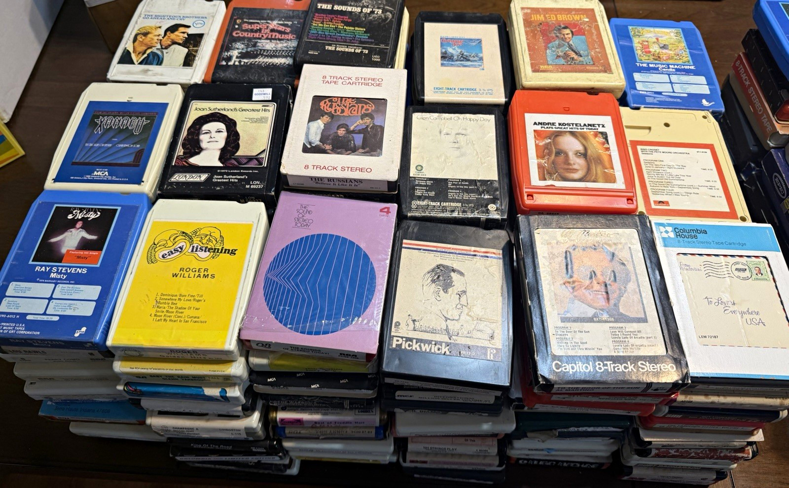 8 Track Tapes. Lot of 180. Various Artists. Untested