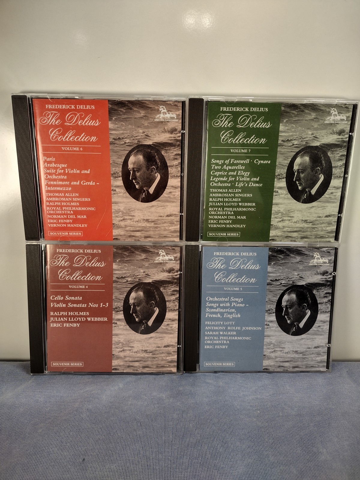 LOT OF ( 4 ) CDs Frederick DELIUS - The Delius Collection # 4, # 5, # 6, # 7