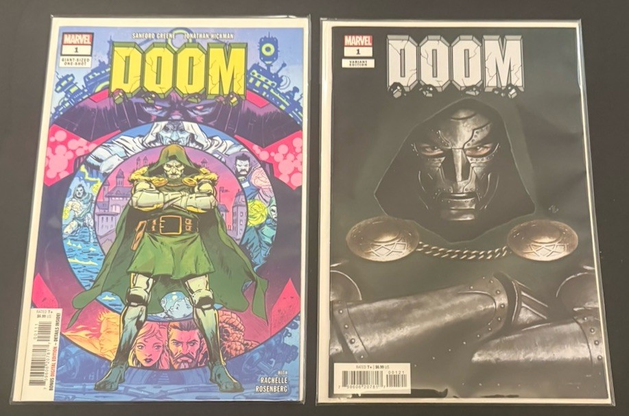 Doom 1 2024 ~ NM/NM+ Set Of 2 Variant Covers ~ MF Doom Lyrics ~ Hickman ~ Granov
