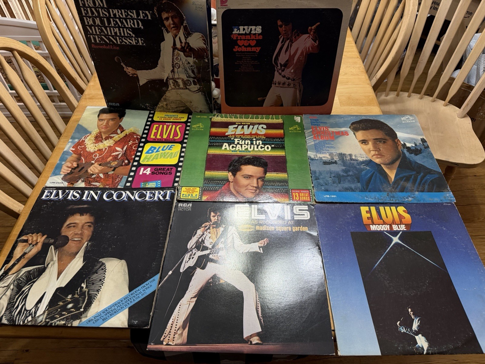 Elvis Presley Vinyl Record Albums Lot of 8 RCA Records Vintage Music Elvis Rock