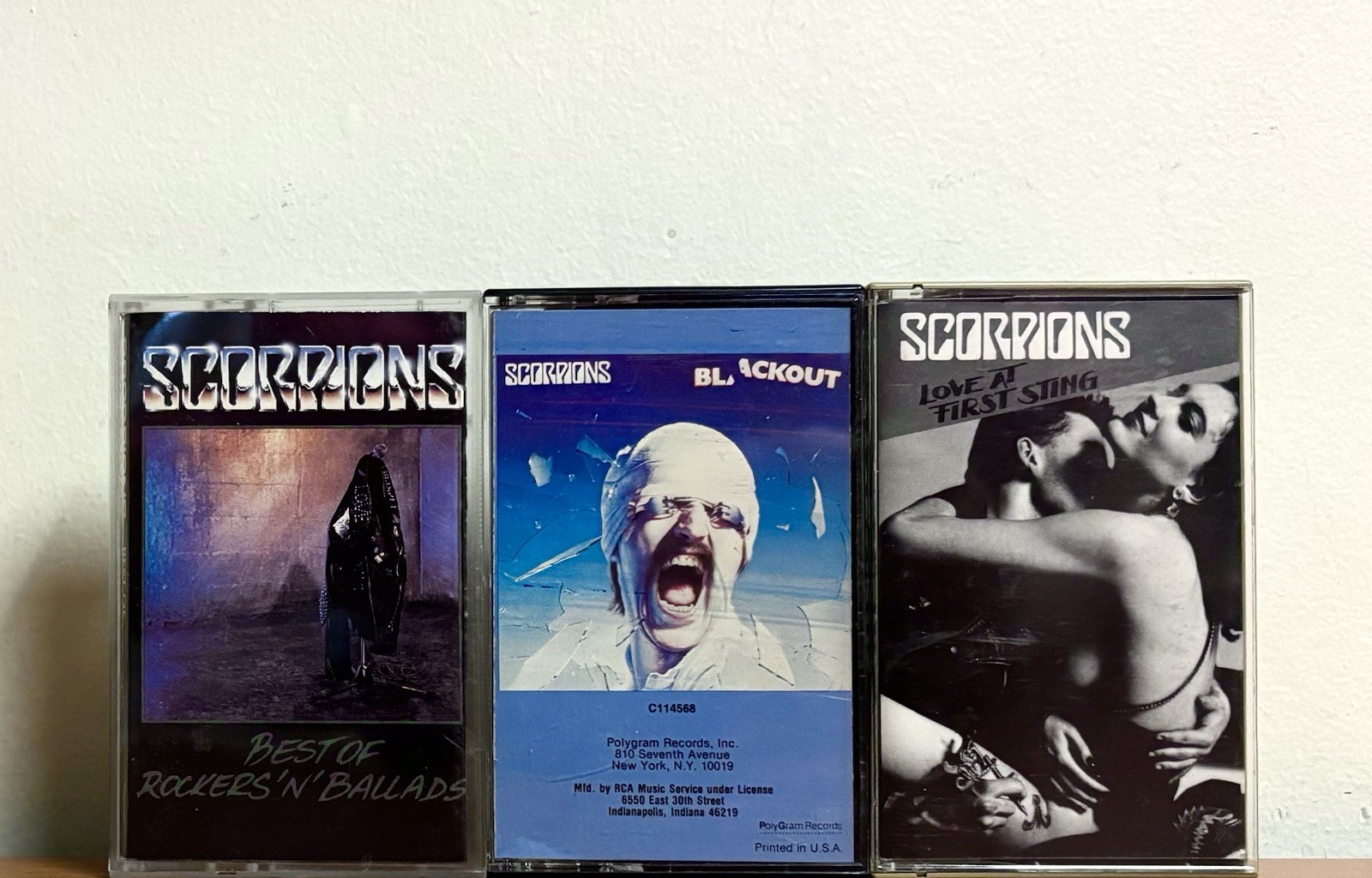 Scorpions Cassette Tape Lot Of 3: Blackout, The Best Of Rockers N Ballads, Etc