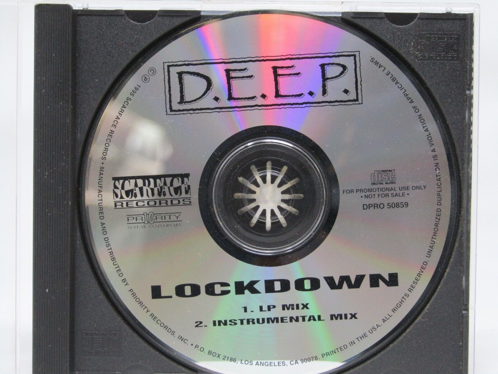Lockdown D.E.E.P. Promo Single 1995 Scarface Records DPRO 50859 DEEP