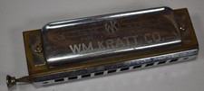 Vintage Wm. Kratt Co. Super 40 Chromatic Harmonica 10 Hole Made in USA picture